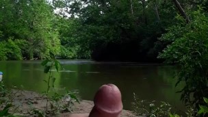 Got horny while laying out by the creek in my speedo