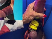 Ropes to over harden a Cock and separate the balls 14/16