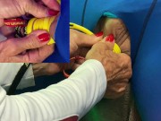 Ropes to over harden a Cock and separate the balls 2/16