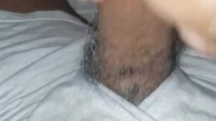 Jacking off through my boxers