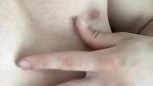 Stroking My Nipples In Bed