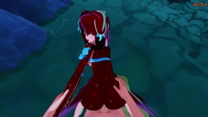 POV fucking Mipha in the water - Zelda Breath of the Wild Hentai.