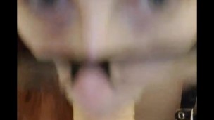 Sucking my dildo for daddy