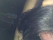 Deep in her neck and her head pressed between her legs 15/16