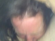 Deep in her neck and her head pressed between her legs 16/16