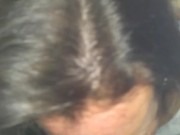 Deep in her neck and her head pressed between her legs 6/16