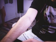 She burned her stepbrother for masturbation and decided to join and helped to cum in her mouth 4K 1/16