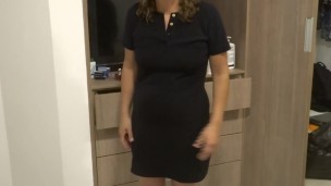 My latina wife, hairy gets excited on the beach, she masturbates in front of guy, cumshot on