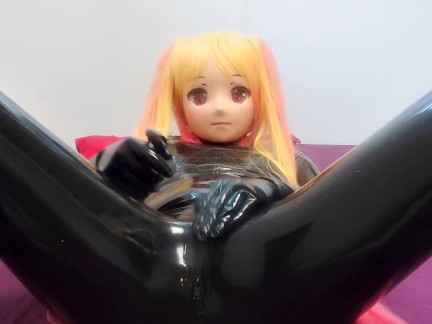 Latex Kigurumi Ass Play And Cum Spread