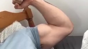 Arab Muscle Tensing Bicep Flex