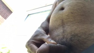 Hot cum in the backyard 