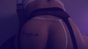 THIN TRAP RIDING A DILDO AND CUMMING - FEMBOY