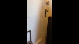 Dick Slip in Torn Boxers During Delivery