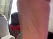 Knee high sock removed from sweaty soles