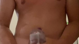 USING MY TOY ON MY BIG COCK!!!! CUMSHOT!!!
