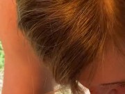 Sex, blowjob and cum on face in the park 3/16
