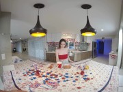 VRConk Curvy Babe Teasing With Round Boobs And Sucking Dick VR Porn 3/16