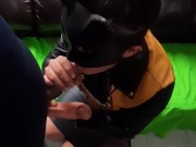 leather mistress handjob & blowjob for a fan custom clip, cumshot on leather skirt 6/16