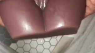Using my new Zero Tolerance Kira Noir Dual Stroker for the 1st time, cum covering her tight pussy 