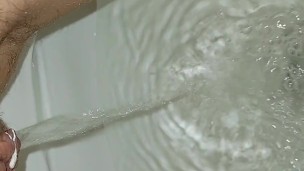 Up close peeing