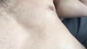 Massaging Huge Chest Muscle Male