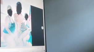 Masturbating to coworkers Facebook page