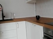 Red head masturbate in kitchen 1/16