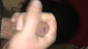 Cumshot on hair