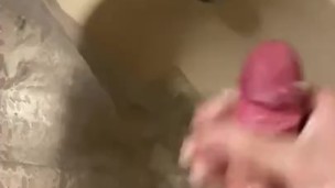 Cumshot in the shower