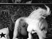 Swedish stripper, stockings, huge boobs gives blowjob and gets pussy licked 13/16