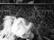 Swedish stripper, stockings, huge boobs gives blowjob and gets pussy licked 3/16