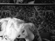 Swedish stripper, stockings, huge boobs gives blowjob and gets pussy licked 4/16