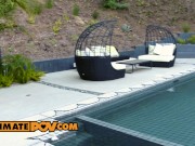 Pretty faced brunette girlfriend Janice Griffith gets banged in POV 7/16