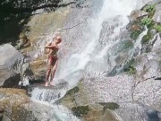 Naked Strip dance in the Waterfall and hot Masturbation outside - Angel Fowler  2/16