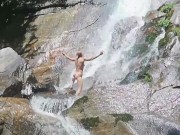 Naked Strip dance in the Waterfall and hot Masturbation outside - Angel Fowler  6/16