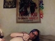 Tattooed blue hair wife in Anal Training!!🤤  8/16