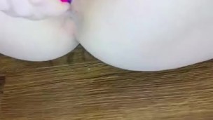 teen begs for daddy’s cock w/ dildo