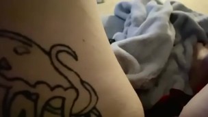 Squirting with this huge dildo