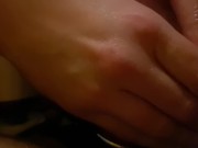 Tied Femdom cock teasing with wand prostate play 6/16