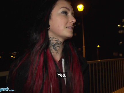 Public Agent Tattoo Babe Sharlotte Thorne Fucked in Boiler Room