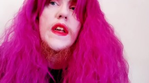 Queer Trans Boy in Drag Gives You JOI CEI Masturbates in Fishnets