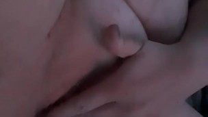 Playing with my wet pussy in bed
