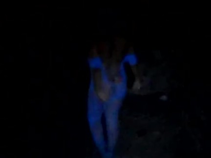  ebony slut with huge 38dd tits walks naked