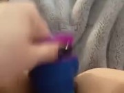 Watch me fucks my tight pussy with big dildo