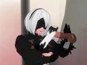 3D HENTAI 2B jerks off your cock gently 10/16