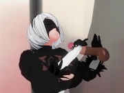 3D HENTAI 2B jerks off your cock gently 6/16
