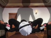 3D HENTAI 2B fucks three guys at once 10/16