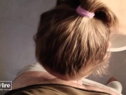 Lovely blonde oiled in bathroom sucks and fucks hot cock - Mia Fire 8/16