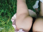 Outdoor blowjob from stunning athletic blonde with cum in mouth - full v. - Mia Fire 11/16