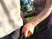 Outdoor blowjob from stunning athletic blonde with cum in mouth - full v. - Mia Fire 2/16